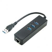 Adaptador USB 3.0 A RJ45 USB Lan Ethernet más Hub 3 Puertos