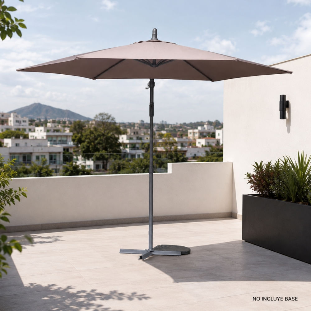 Sombrilla de terraza Lateral Hexagonal 290cm Taupe