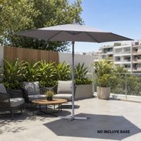 Sombrilla de terraza Lateral Hexagonal 290cm Gris