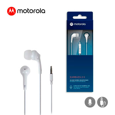 Audífonos Motorola Earbuds 2-S In Ear con Micrófono Jack 3.5 mm Blanco
