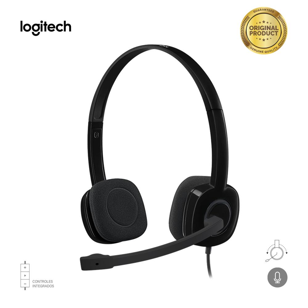 Auriculares Logitech H151 con Micrófono Jack 3.5 mm Cableado Diadema para PC Negro