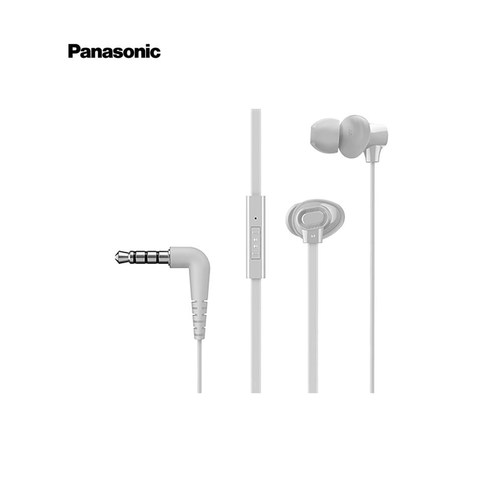 Audífonos Intrauditivos Panasonic RP-TCM130 con Micrófono Extra Bass XBS Blanco