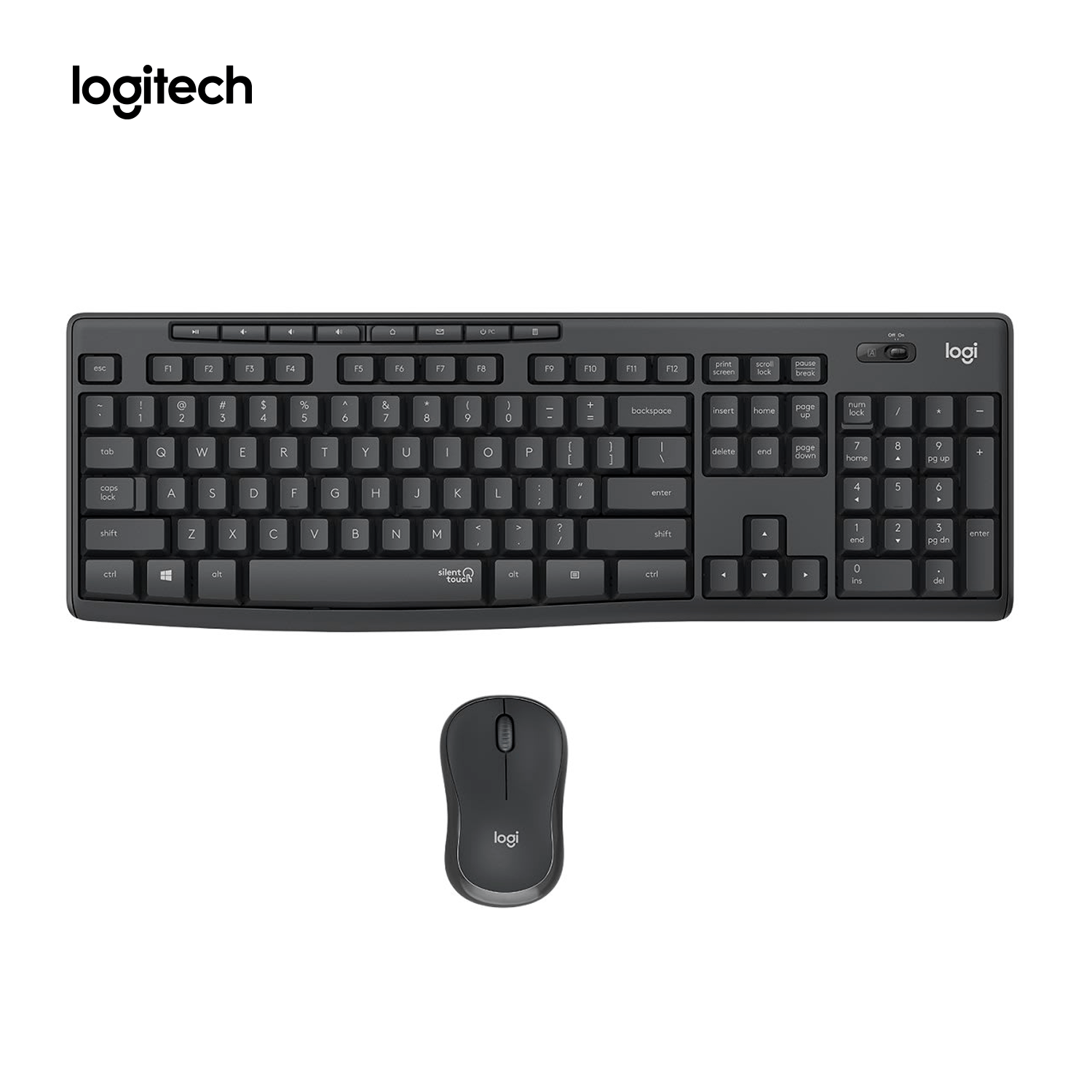 Kit Teclado y Mouse Logitech MK295 SilentTouch Inalámbrico Español USB Negro