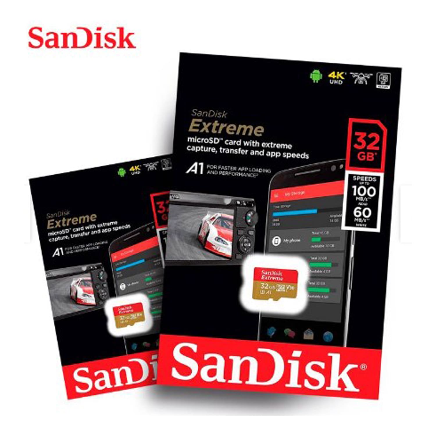 Memoria Micro SD SanDisk Extreme 32GB UHS-I U3 A1 100MB/s para Video 4K UHD