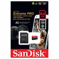 Memoria Micro SDXC SanDisk Extreme Pro 64GB A2 U3 V30 170MB/s 4K Ultra HD