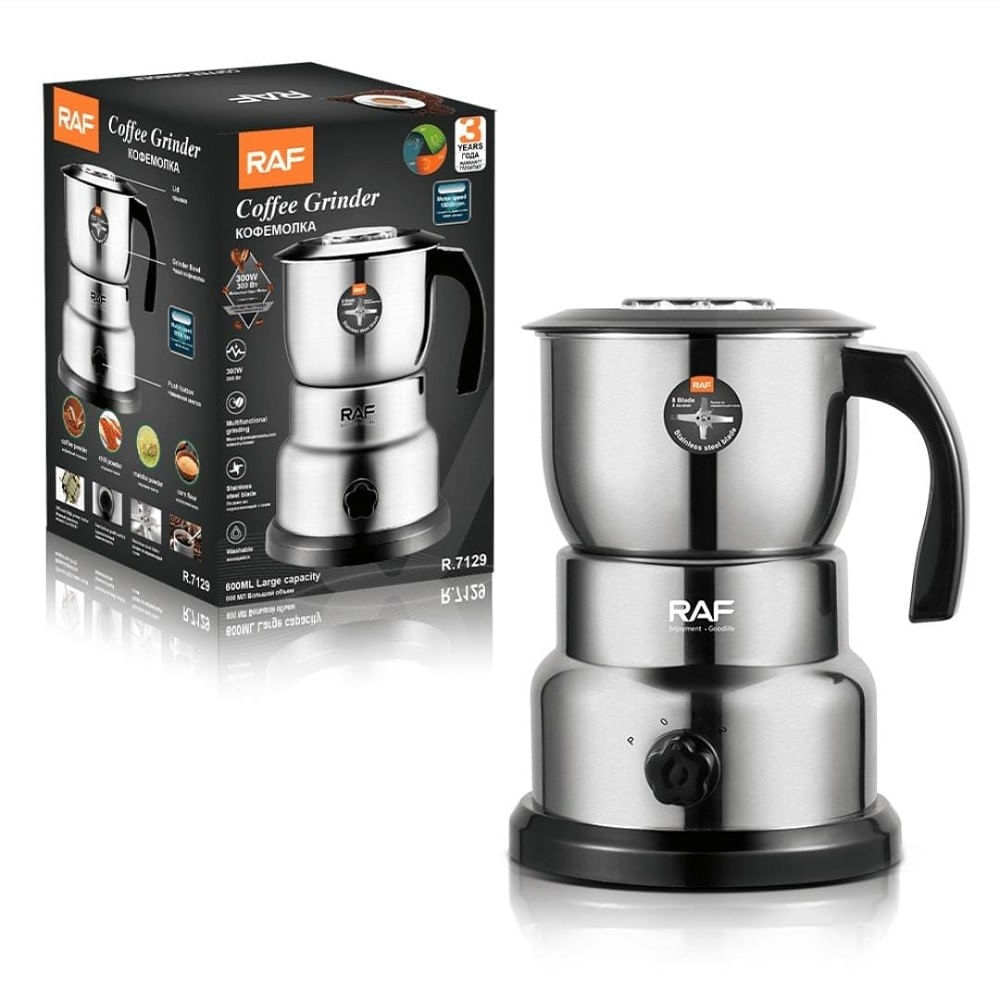 MOLINILLO ELÉCTRICO 8 CUCHILLAS 600ML 300W ACERO INOXIDABLE TORNADO RAF R.7129