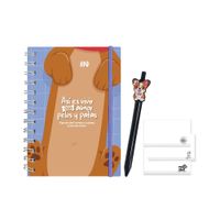 Pack Ingenial Huellitas - agenda para dueños de mascotas. lapicero y set de notas.