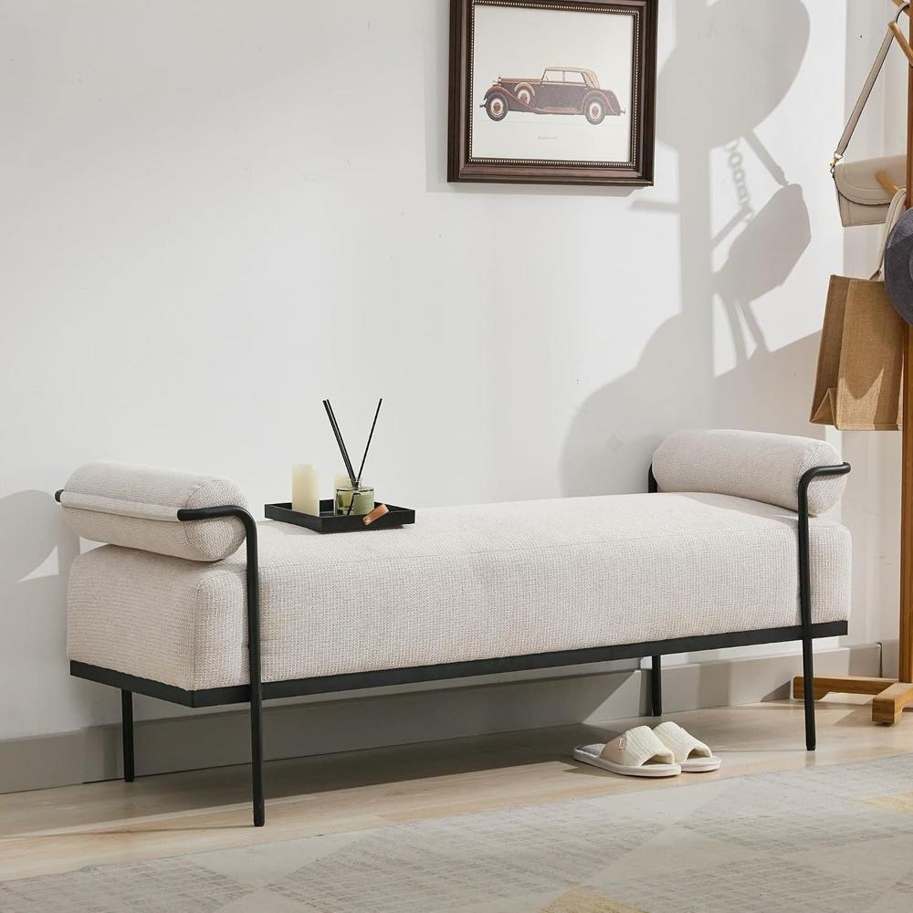 Banqueta King Sybil Sand Coricha Home