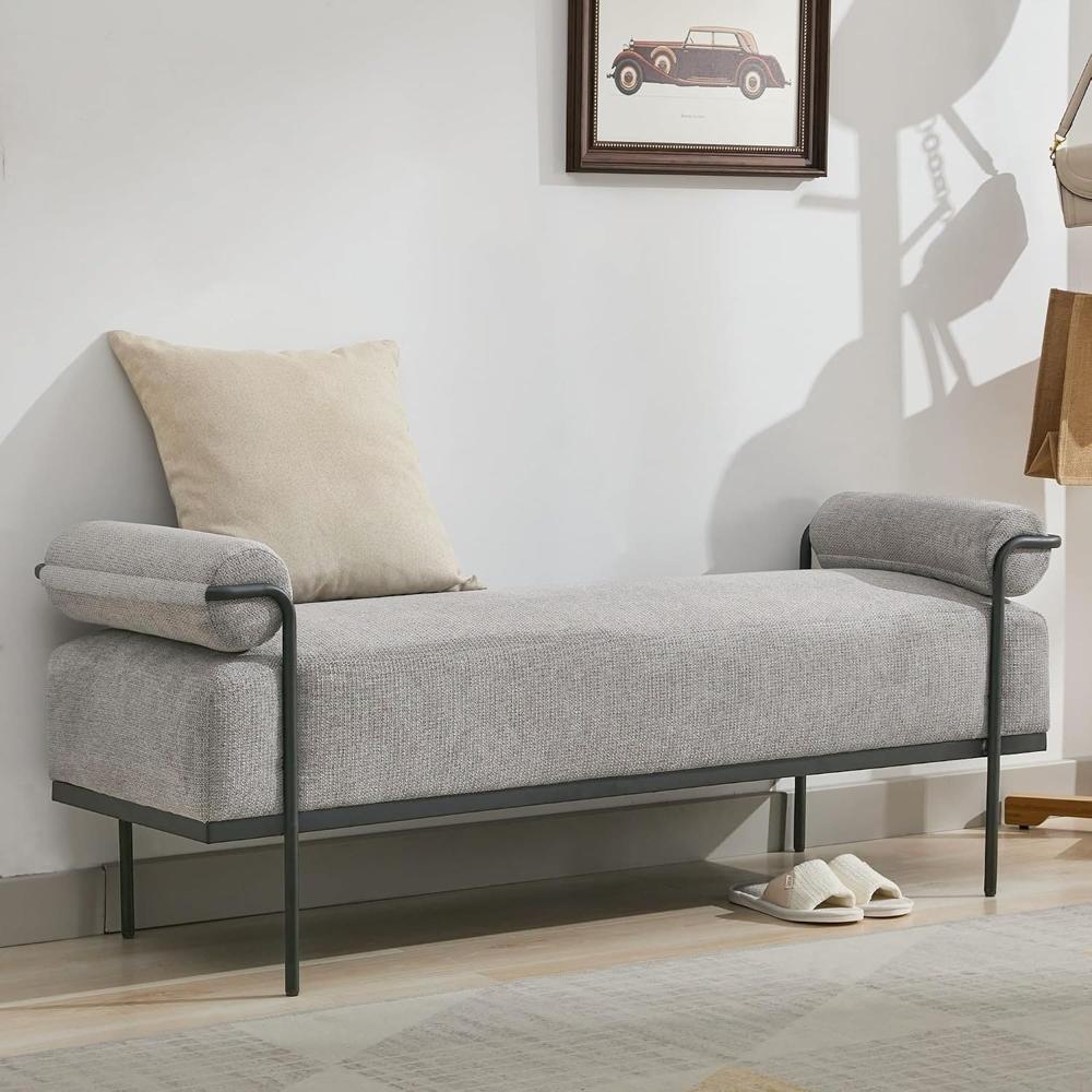 Banqueta King Sybil Gris Plata Coricha Home