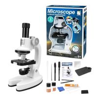 Juguete Set Microscopio Blanco Para Niños Con Luz LED