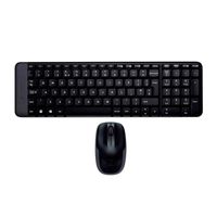Kit Teclado y Mouse Logitech MK220 Inalámbrico Español Receptor USB Negro