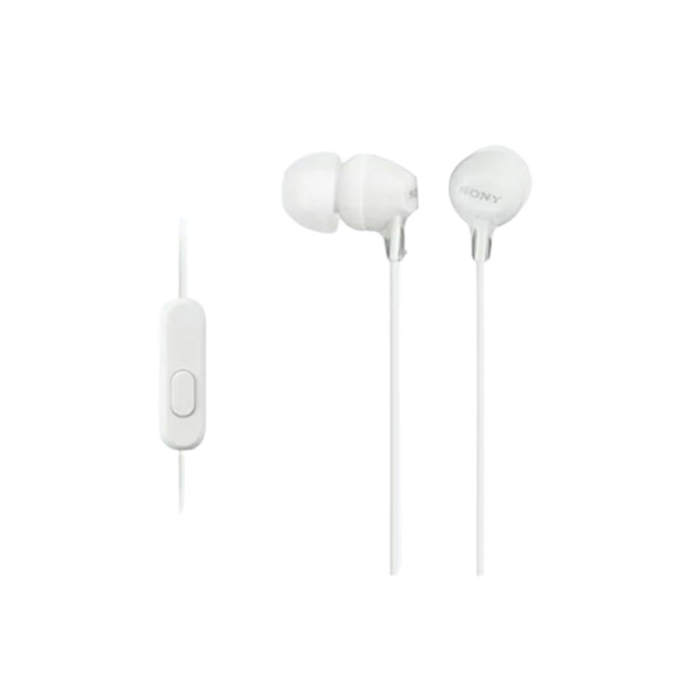 Audífonos In Ear Sony MDR-EX15AP con Micrófono 3.5 mm Sonido Potente Blanco