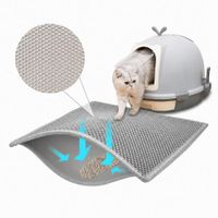 Alfombra Colectora Atrapa Arena para Gatos 30x45cm Antideslizante Doble Capa