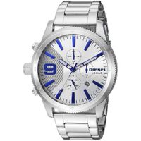 Reloj Diesel Rasp Chrono DZ4452 Fecha Cronómetro Acero Plateado Azul