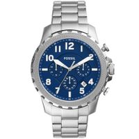 Reloj Fossil Bowman FS5604 Fecha Cronómetro Acero Inoxidable Dial Azul