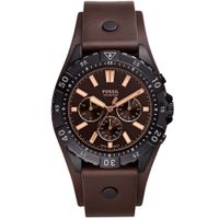 Reloj Fossil Garrett FS5626 Cronómetro Correa de Cuero y Dial Marrón