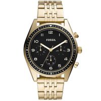 Reloj Fossil Wilkin BQ2617 Multifuncional Acero Inoxidable Dorado Dial Negro