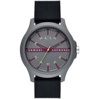 Reloj Armani Exchange Hampton AX2425 Correa de Silicona Negro Dial Gris