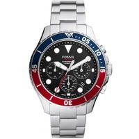 Reloj Fossil FB-03 FS5767 Fecha Cronómetro Acero Inoxidable Dial Negro