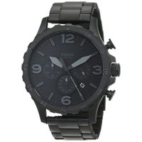 Reloj Fossil Nate JR1401 Fecha Cronómetro Acero Inoxidable Negro