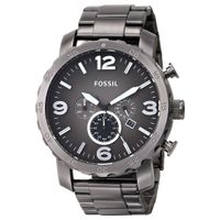 Reloj Fossil Nate JR1437 Fecha Cronometro Acero Inoxidable Gunmetal