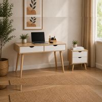 COMBO Velador con Escritorio Vintage Luna Ventitas Home Duna