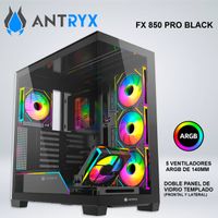 CASE ANTRYX FX 850 PRO BLACK INFINITY ARGB FAN X5 USB TIPO-C NEGRO