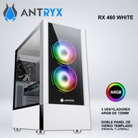 CASE ANTRYX RX 460 WHITE USB3.0 ARGB FAN X2 VIDRIO TEMPLADO