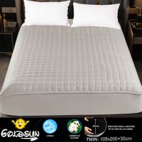Cobertor de Colchon Protector Impermeable para Cama 15 Plz Gris