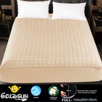 Cobertor de Colchon Protector Impermeable para Cama 2 Plz Beige