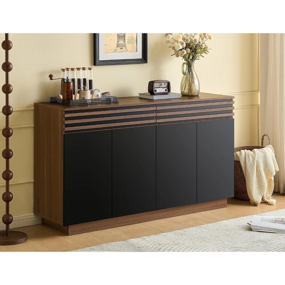 APARADOR DIRCO 4 PUERTAS 2 CAJONES ROBLE NEGRO 150CM  ALIMUEBLESJYL