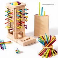 Juguete Montessori Torre de Palitos de Colores para Motricidad Fina