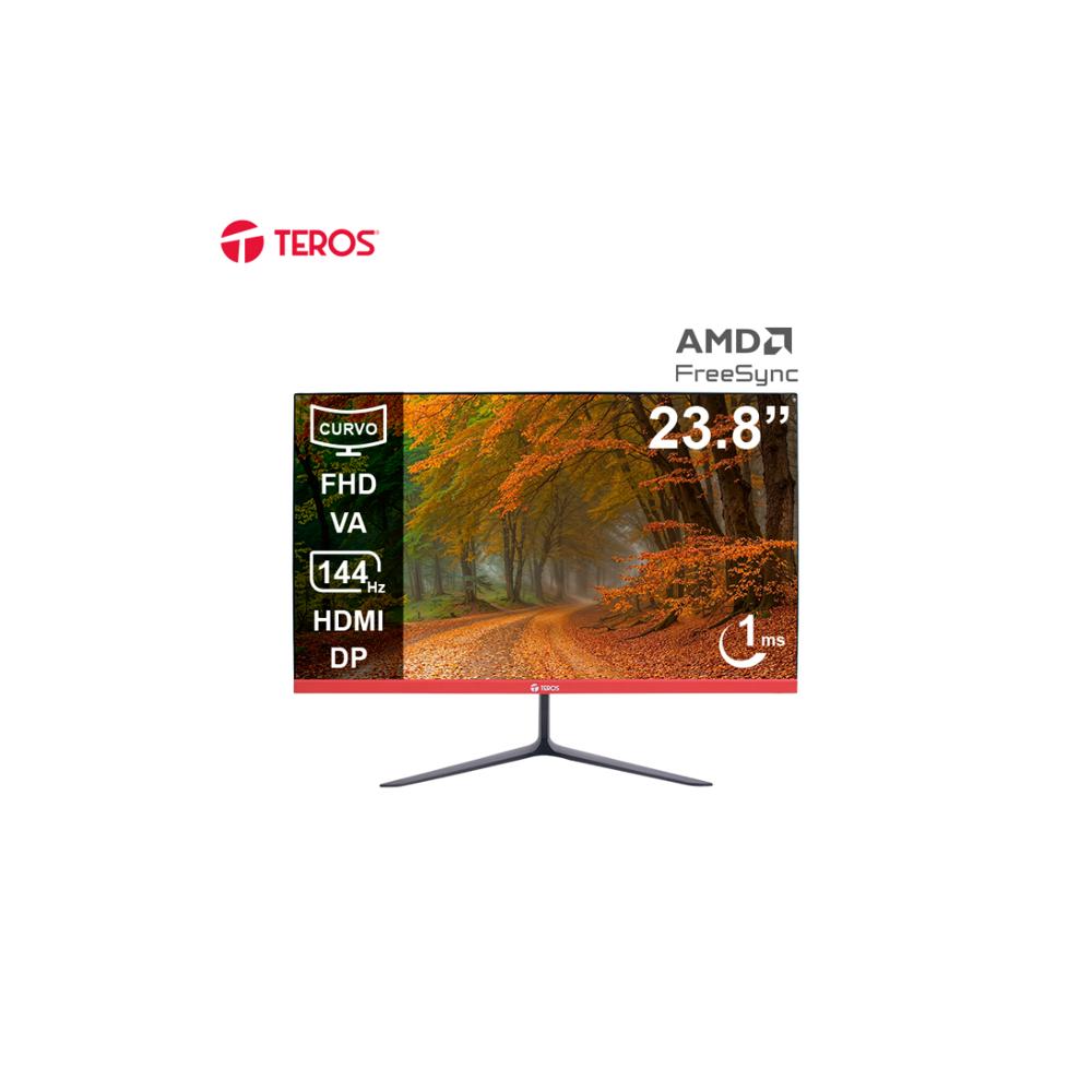 MONITOR CURVO TEROS TE-2403S 23.8 FHD VA 144HZ 1MS HDMI DP CON PARLANTES