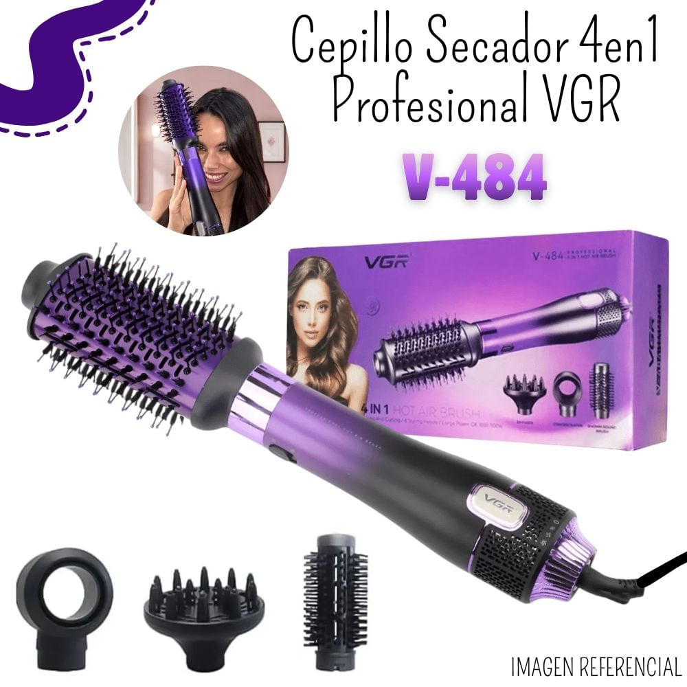 Cepillo Secador 4 en 1 VGR MORADO - V-484M