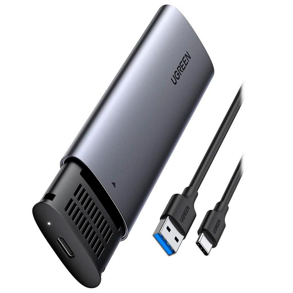 Carcasa Enclosure M.2 SATA NGFF SSD Ugreen USB-C 5Gbps Aluminio Tool-Free 10903