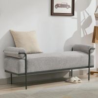 Banqueta Matrimonial Sybil Gris Plata Coricha Home