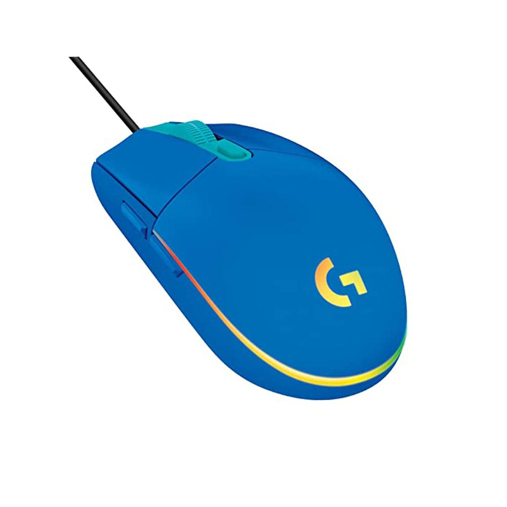 Mouse Gaming Logitech G203 Lightsync RGB 8000 DPI 6 Botones Azul