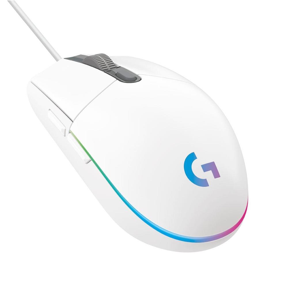 Mouse Gaming Logitech G203 Lightsync RGB 8000 DPI 6 Botones Blanco
