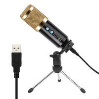 Microfono Condensador Profesional BM858BP USB Estudio de Grabación PC Dorado