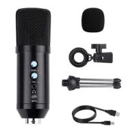 Microfono Condensador Profesional BM858BP USB Estudio de Grabación PC Negro