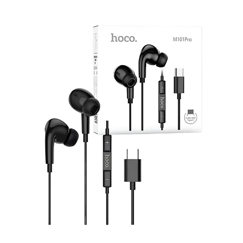 Audífonos In-Earcon Microfono   Multifuncion, Cable de 1.2 M y Conector USB Tipo C  HOCO  Pro