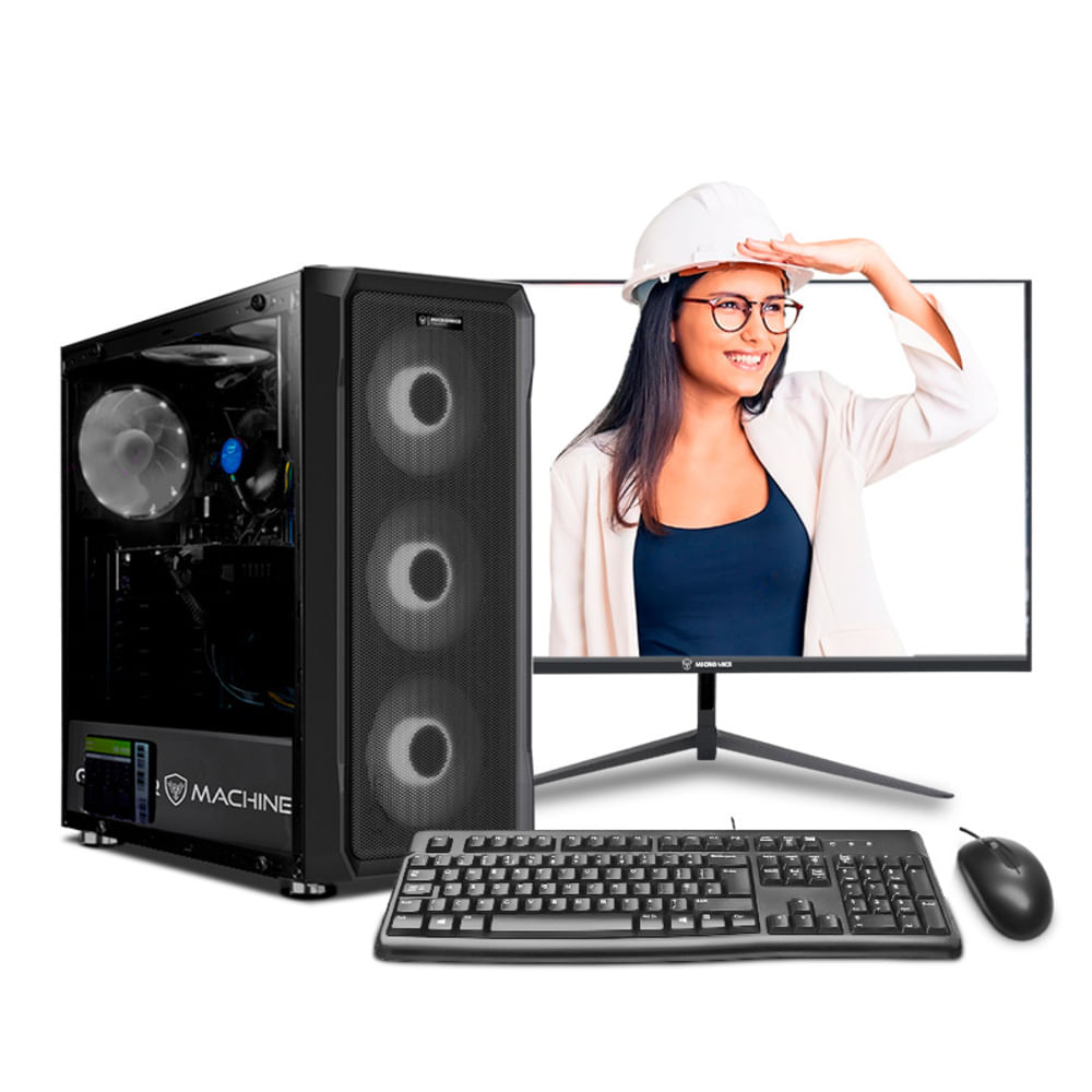 Pc Intel Core i5 10400F 16GB 500GB 24IPS RTX3050 6GB Mipclista Computadora ESCRITORIO ingenieria