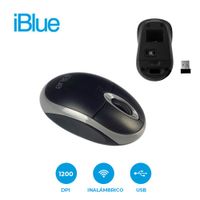 Mouse Inalámbrico Iblue MW100 Óptico 1200 DPI Negro Gris