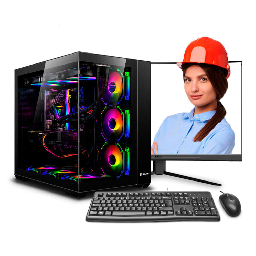 Pc Intel Core i9 14900K 32GB DRR5 1TB 27VA RTX5070 12GB Mipclista Computadora ESCRITORIO ingenieria