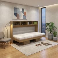 Cama Abatible 2020 Home Toledo Almendra 1 Plz