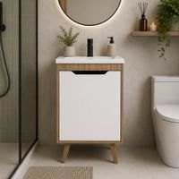 Mueble de Baño con Lavamanos 2020 Home Nexo Almendra/Blanco