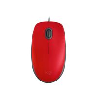 Mouse Logitech M110 Óptico Silencioso USB Rojo