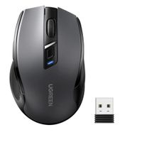 Mouse Inalámbrico Ergonómico Ugreen MU006 Dual 2.4G Bluetooth 5.0 4000 DPI Silencioso Negro 90855