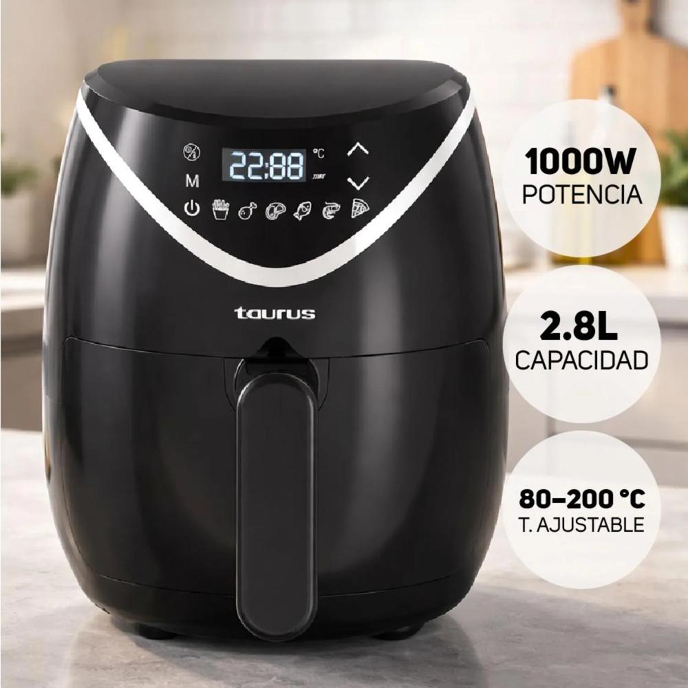 Freidora de Aire Taurus Black Fryer II Digital 2.8L 1000W Negra PE9900260A