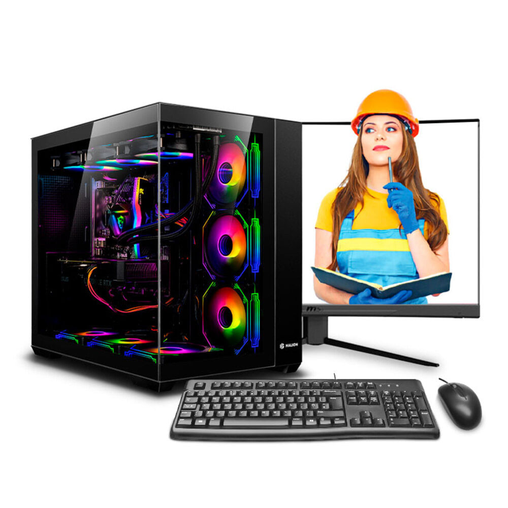 Pc Intel Core i9 12900KF 32GB 1TB 27IPS RTX5070 12GB Mipclista Computadora ESCRITORIO ingenieria